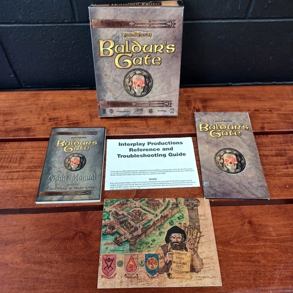 Baldur's Gate 1998 PC Big Box Includes Original Box, Map, 5 Disc CDs, Inserts - Picture 4 of 11
